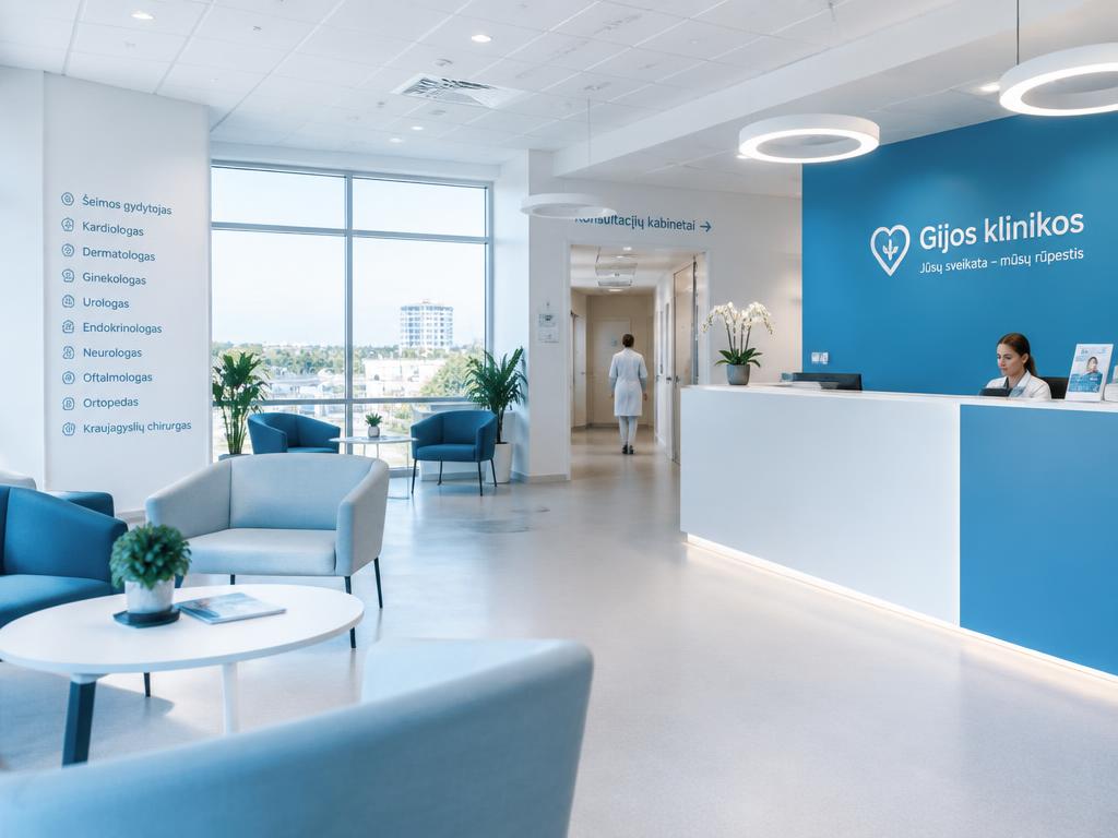 Modern medical clinic interior in Lithuania